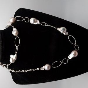 Sterling Silver with white fresh water pearls
